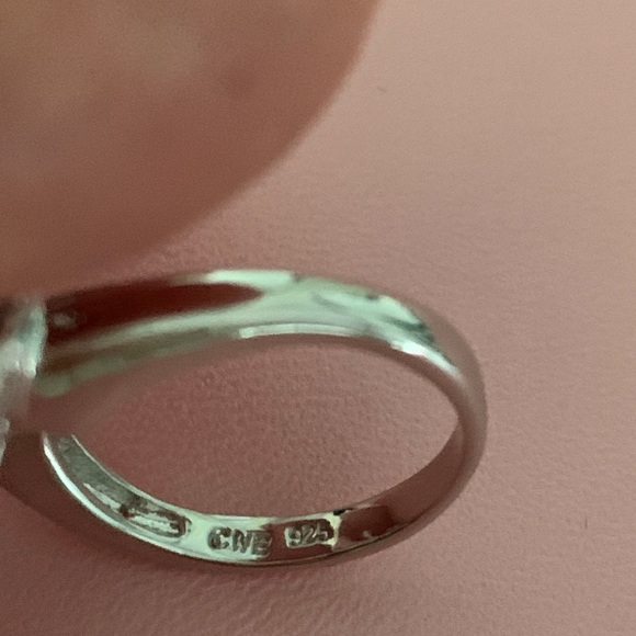 Sterling Double Butterfly Ring Approx Size 8 - Picture 6 of 6